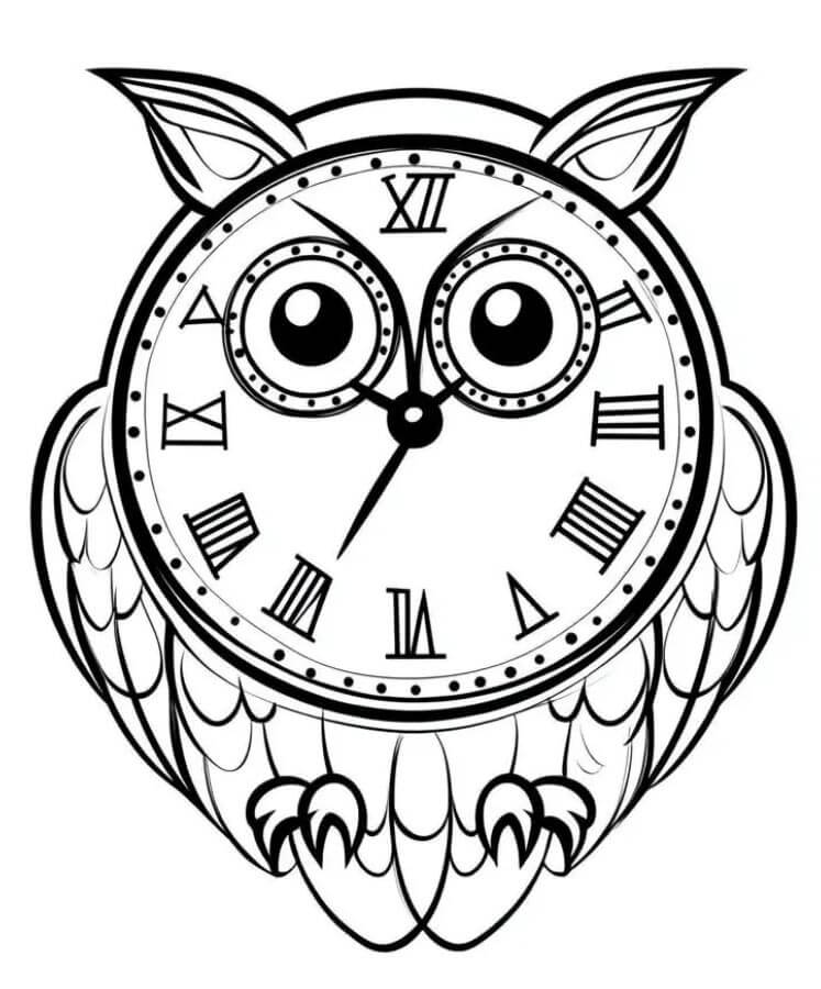 Sova pro 1leté Děti omalovánka