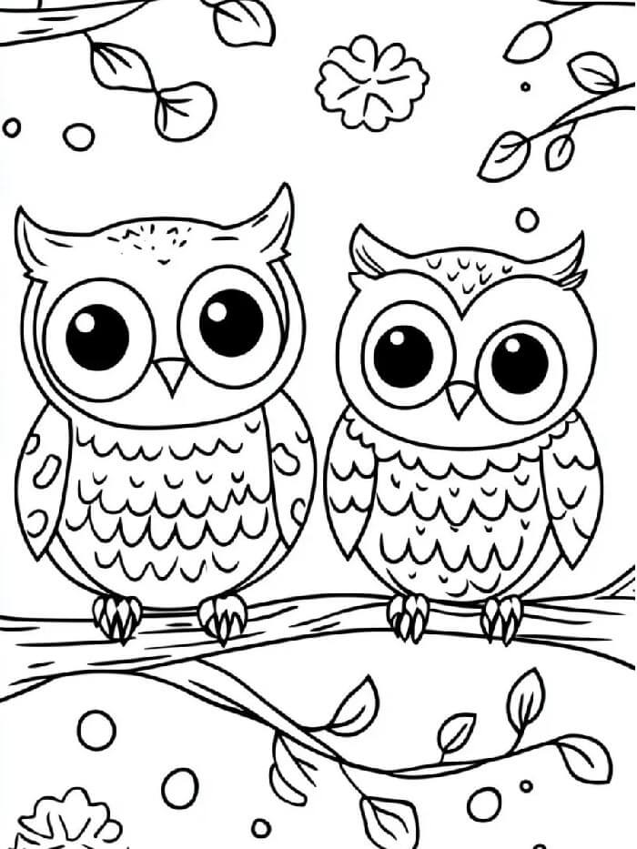 Sova pro 4leté Děti omalovánka