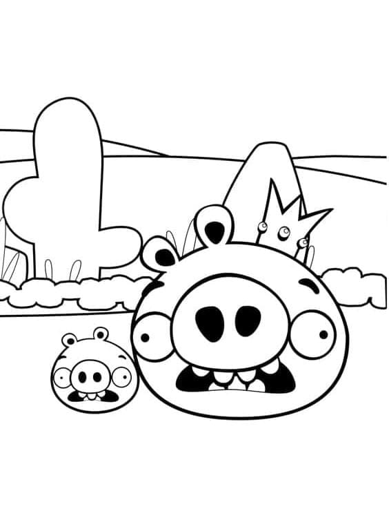 Tisk Angry Birds omalovánka