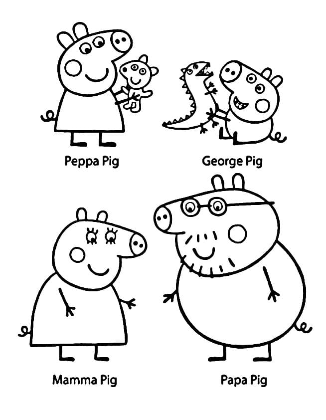 Tisknutelná Zdarma Prasátko Peppa omalovánka