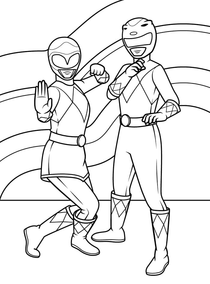 Tisknutelní Power Rangers omalovánka
