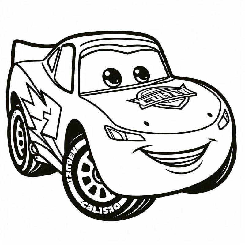 Tisknutelný Blesk McQueen pro děti omalovánka