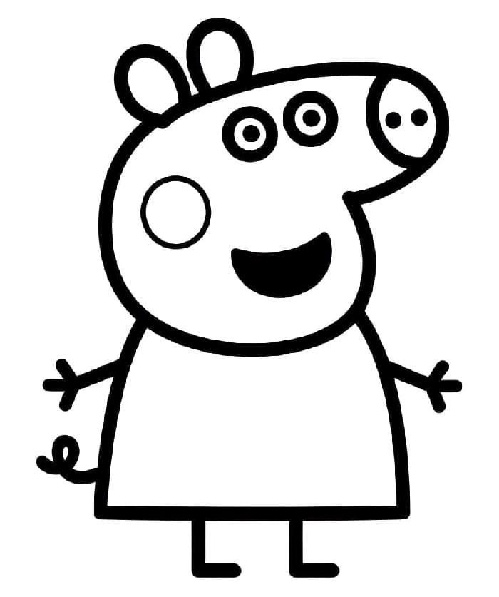Tisknutelný Obrázek Prasátko Peppa omalovánka