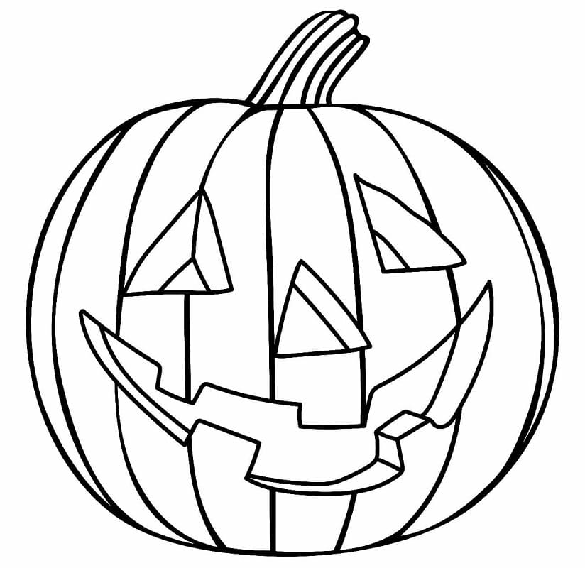 Usměvavý Halloween Dýně omalovánka