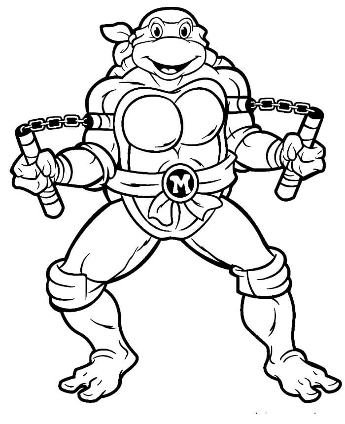 Úžasné Želvy Ninja omalovánka