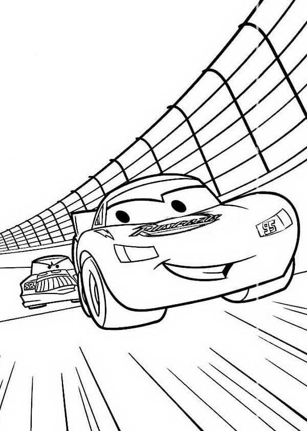 Veselý Blesk McQueen omalovánka