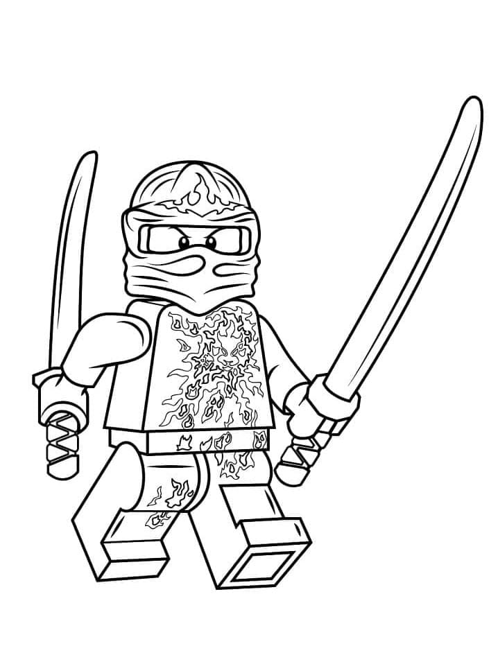 Zdarma Ninjago k Tisku omalovánka