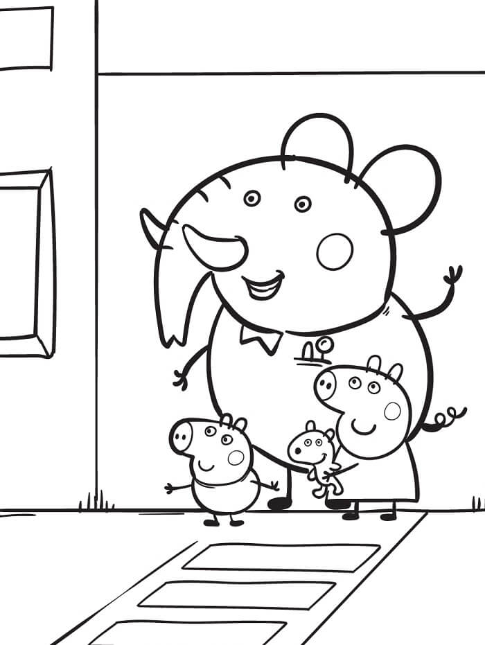 Zdarma Prasátko Peppa omalovánka