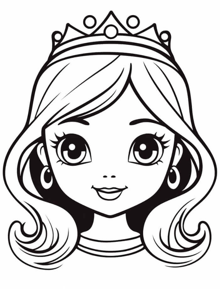 Zdarma Princezna omalovánka