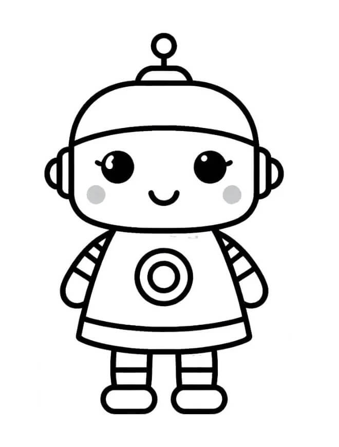 Zdarma Robot Obrázek omalovánka