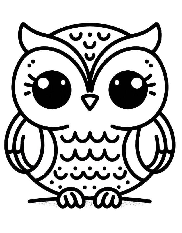 Zdarma Sova Obrázek omalovánka