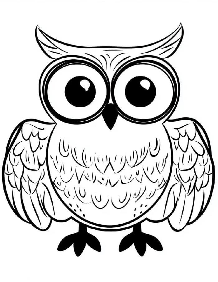 Zdarma Sova Tisknutelná omalovánka