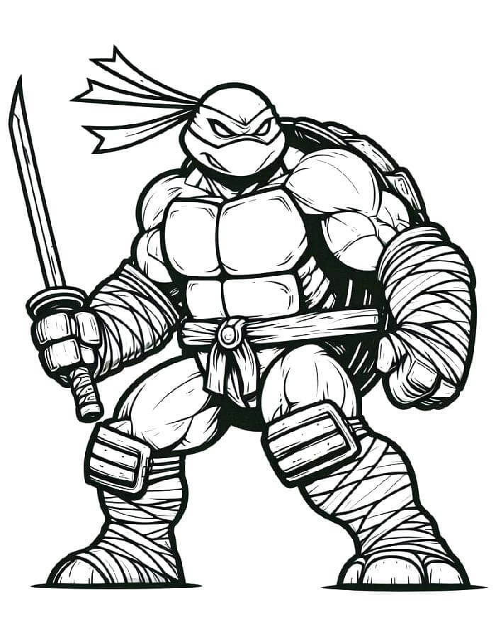 Želvy Ninja pro 1leté děti omalovánka