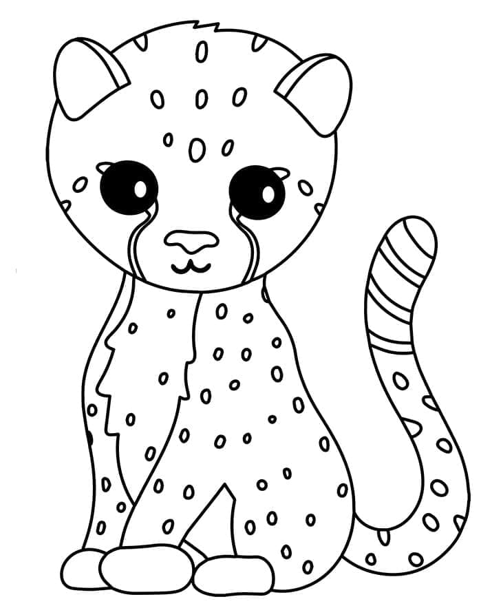Zvířecí Gepard omalovánka
