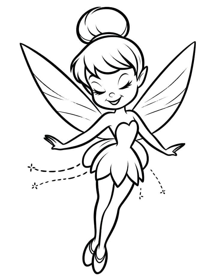 Zvonilka Tinkerbell omalovánka