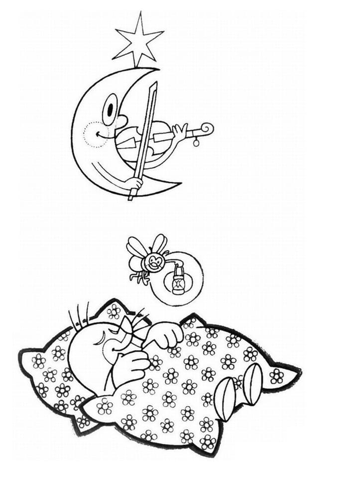 Animovaný Krtek omalovánka