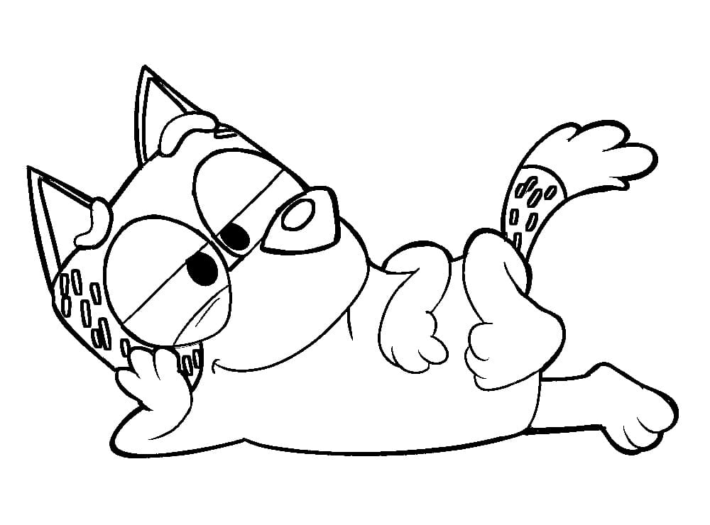 Bandit z Bluey omalovánka