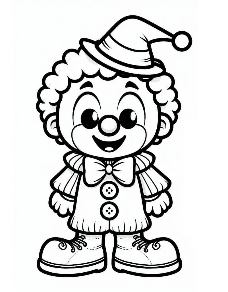 Běžné Klaun omalovánka