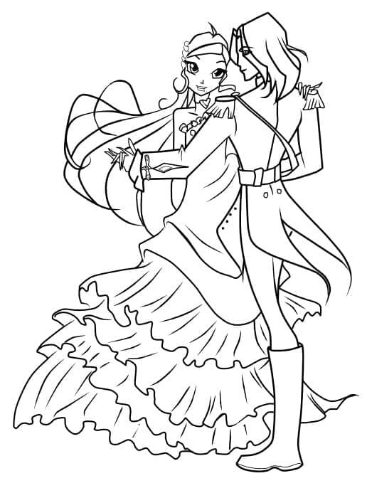 Bloom a Skye Winx Club omalovánka