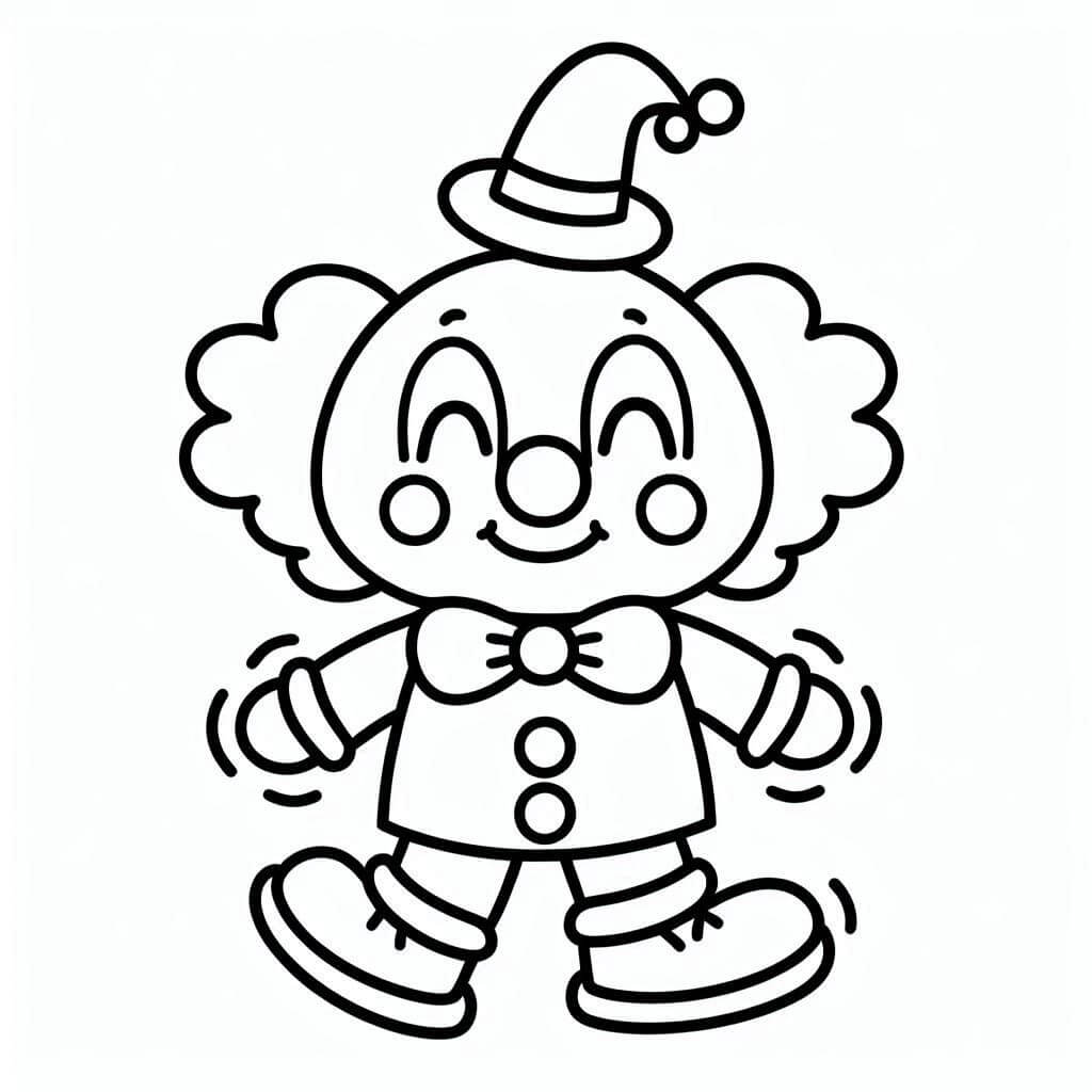 Cirkusové Klaun omalovánka