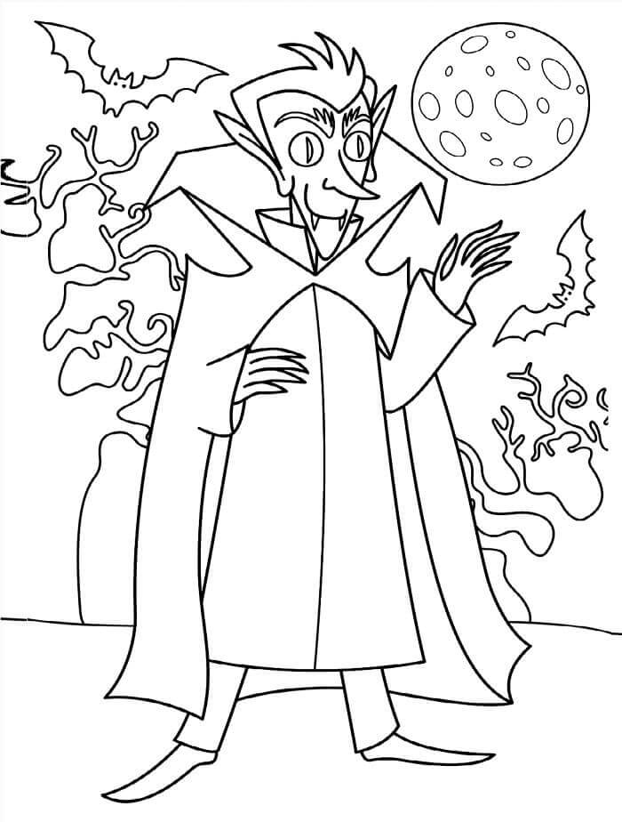 Děsivý Upír omalovánka