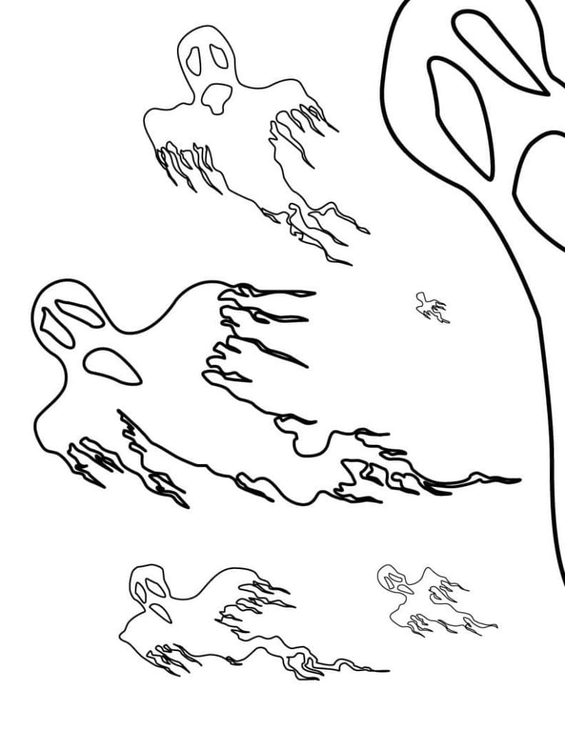 Duch pro 2leté Děti omalovánka