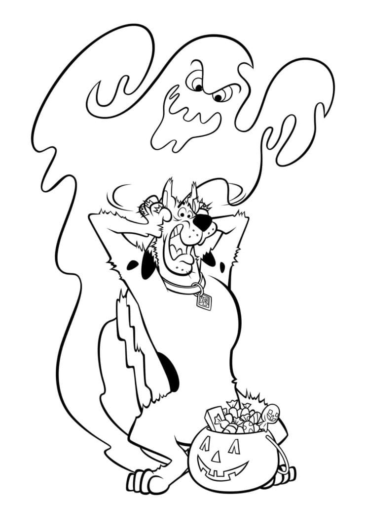 Duch pro 3leté Děti omalovánka