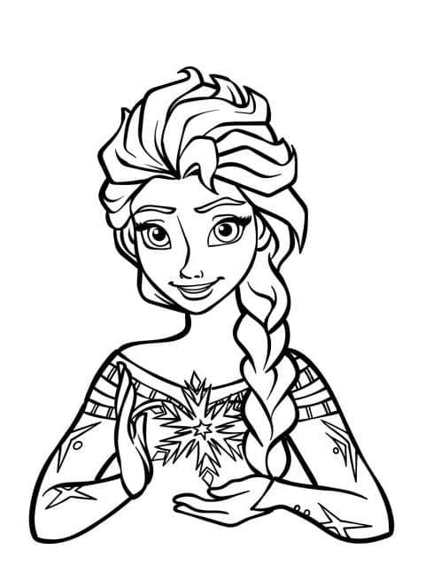 Elsa Tisknutelná pro Děti omalovánka