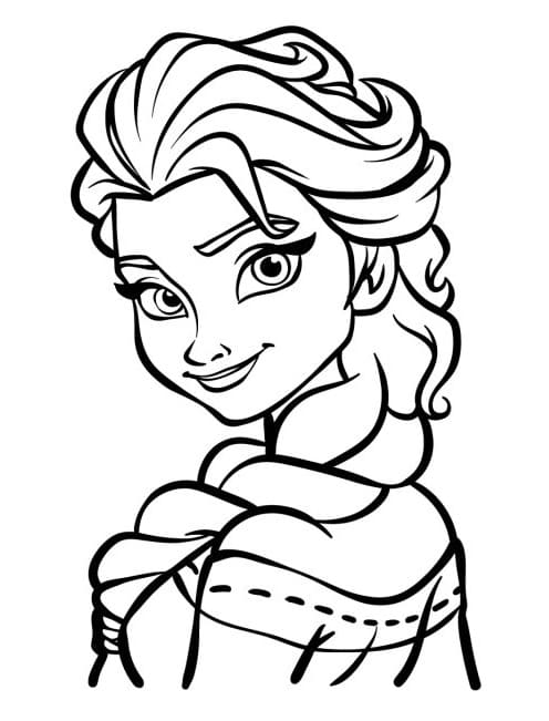 Elsa Tisknutelná omalovánka