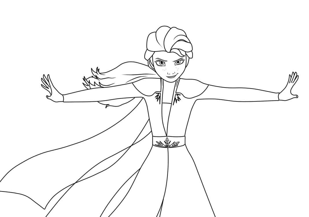 Elsa Zdarma pro Děti omalovánka