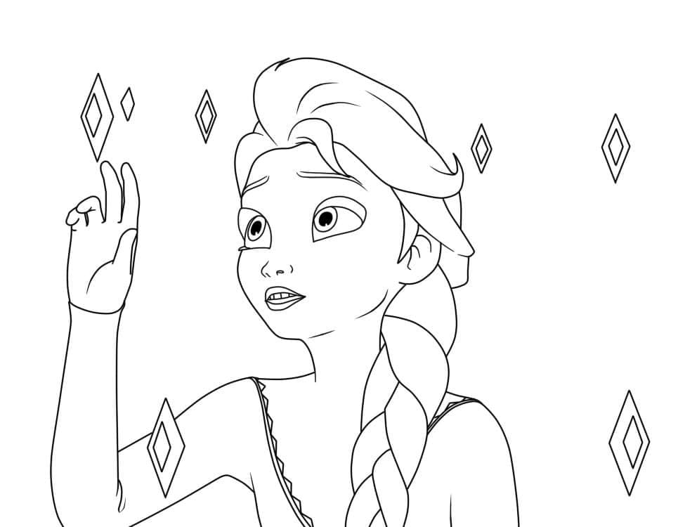 Elsa Zdarma omalovánka