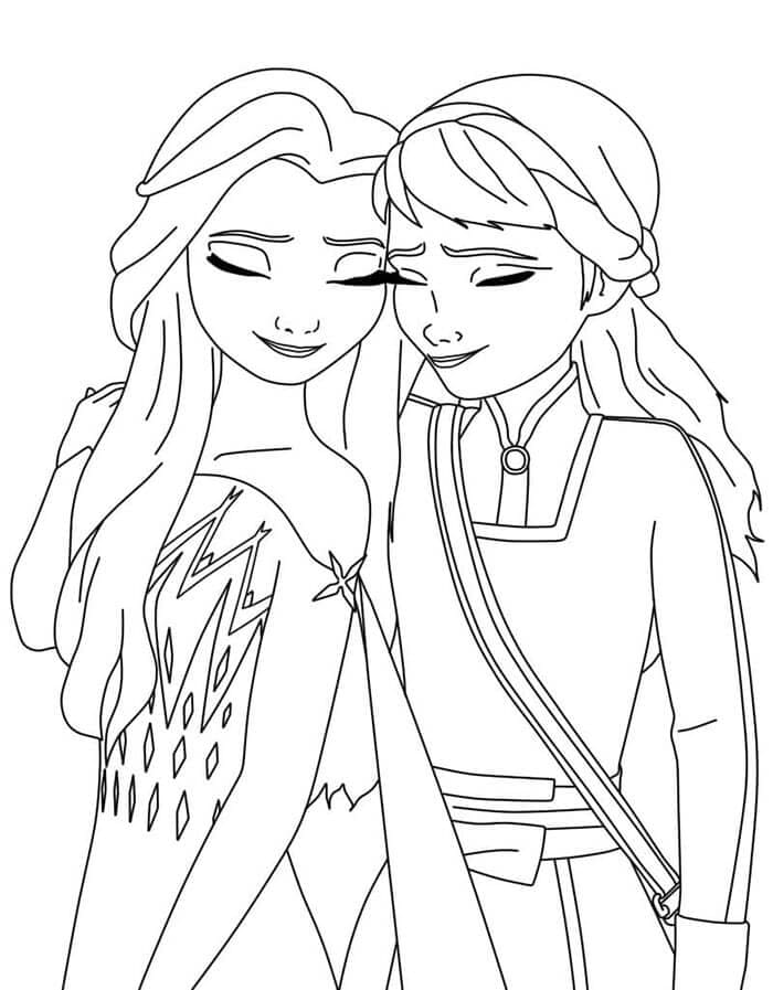 Elsa a Anna Zdarma omalovánka