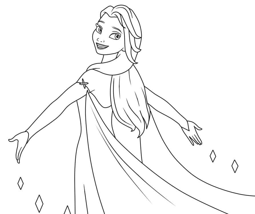 Elsa k Tisku omalovánka