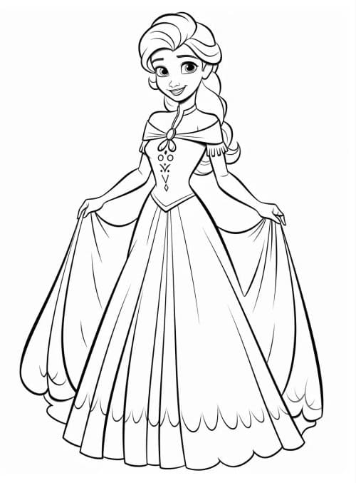 Elsa pro Děti omalovánka