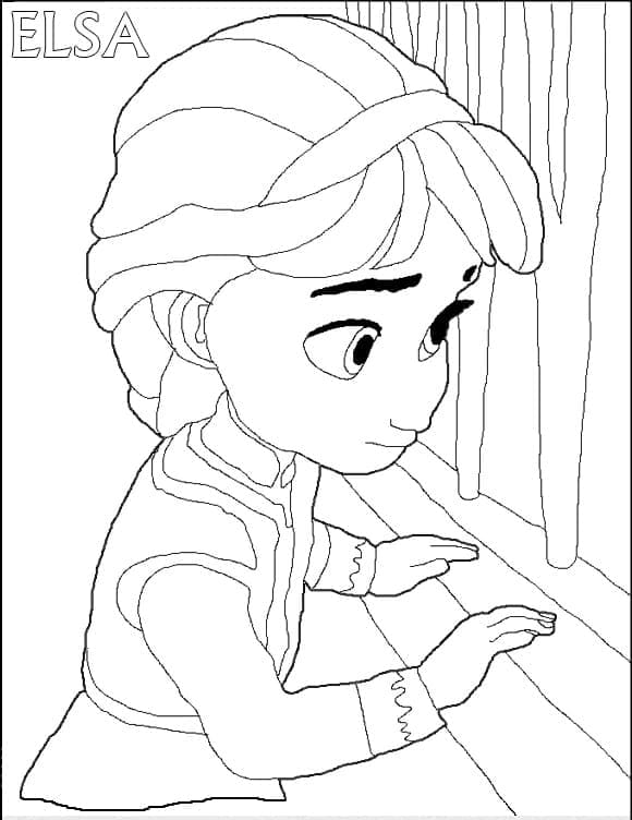 Elsa z Disney omalovánka