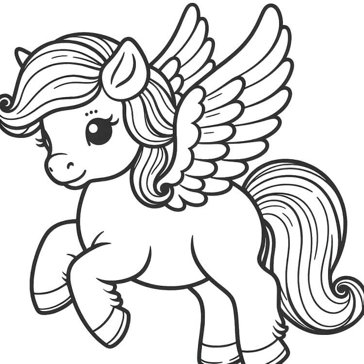 Fantastický Pegas omalovánka