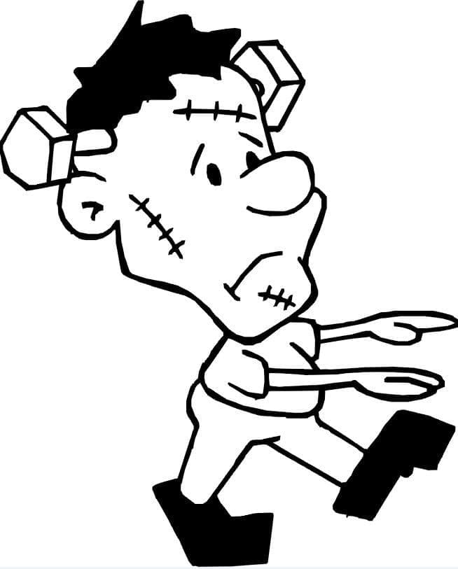 Frankenstein pro 3leté Děti omalovánka