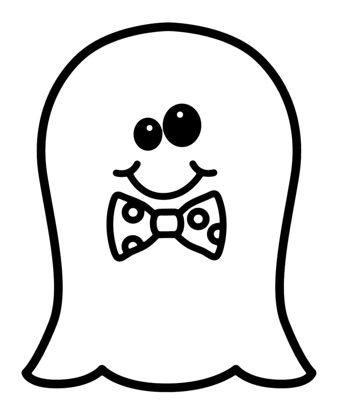 Halloween Duch omalovánka