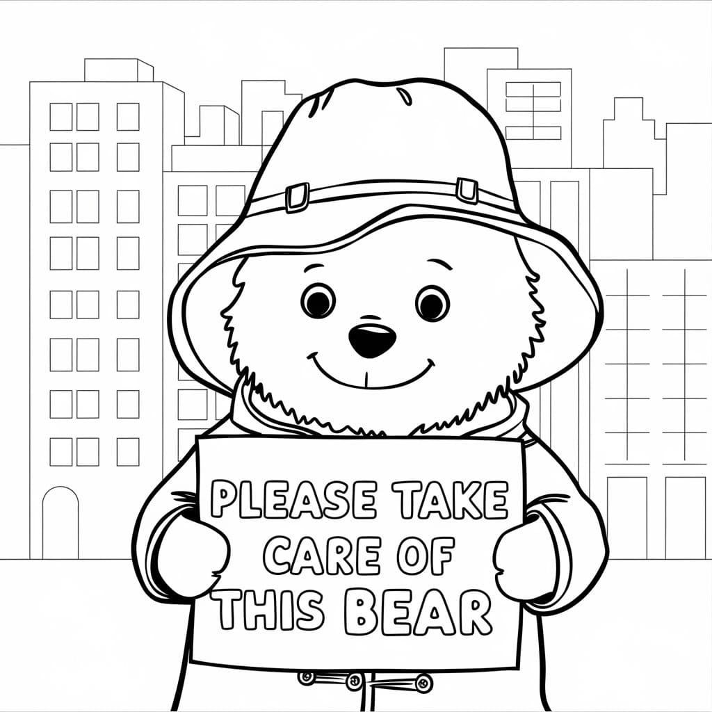 Hezký Paddington omalovánka