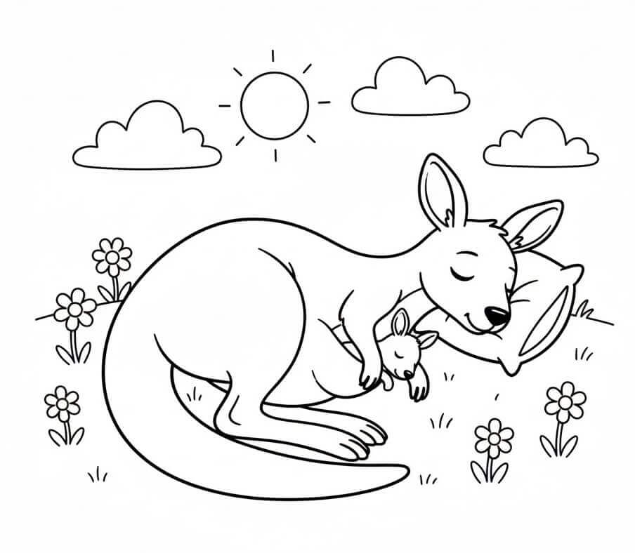 Jeden Klokan omalovánka