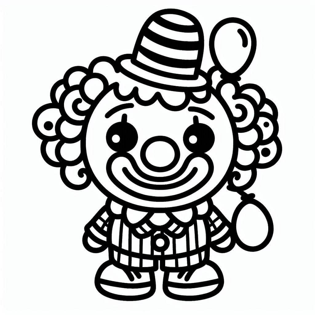 Jedno Cirkusové Klaun omalovánka