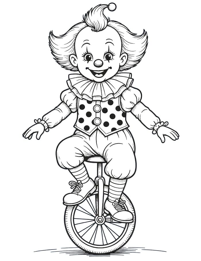 Jedno Klaun omalovánka