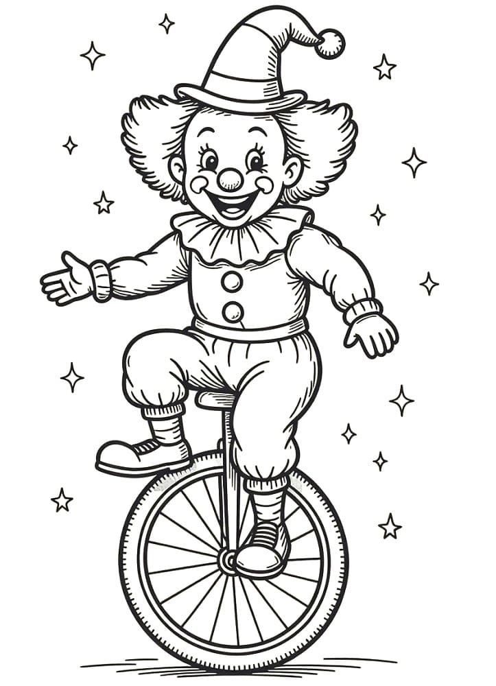 Jedno Roztomilé Klaun omalovánka