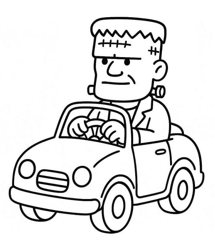 Jednoduchý Frankenstein omalovánka