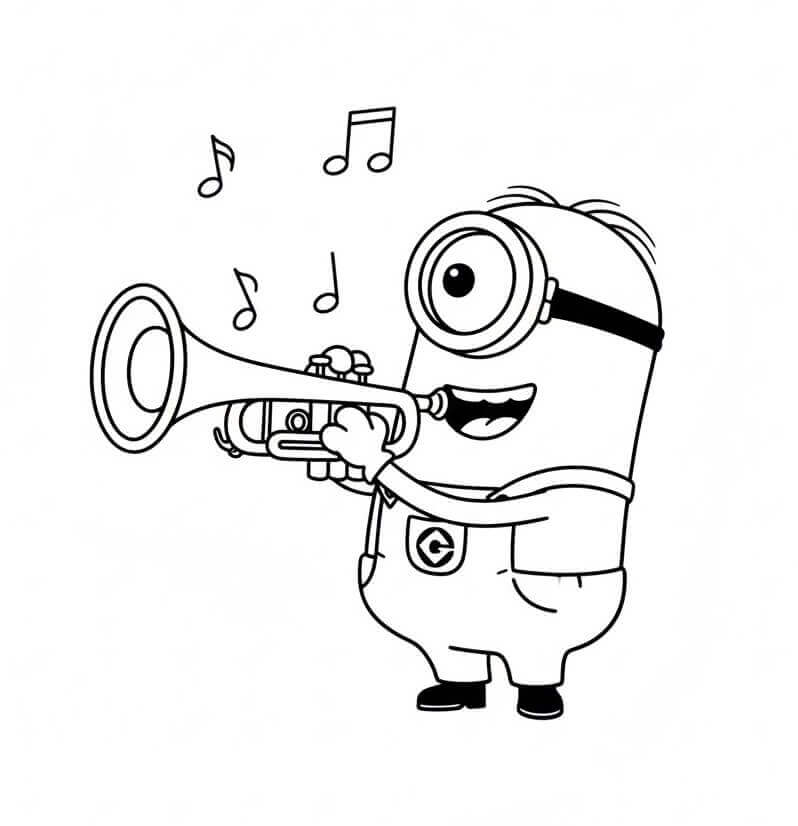 Jednoduchý Minion omalovánka