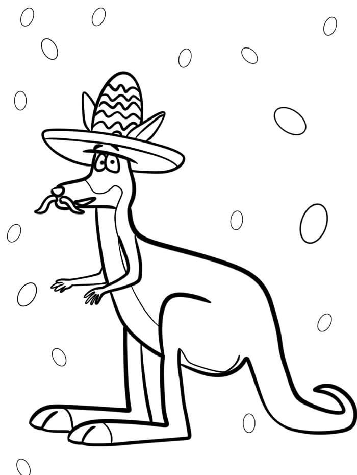 Klokan Obrázek omalovánka