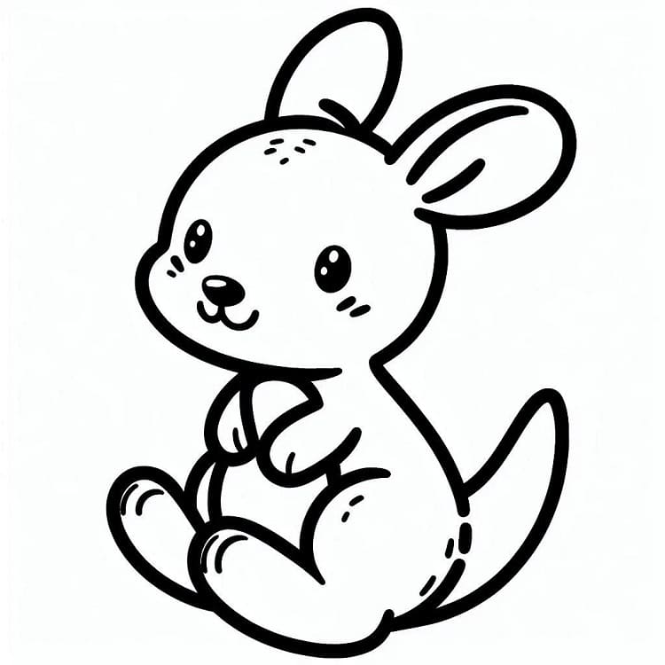 Klokan Zdarma Tisknutelný omalovánka