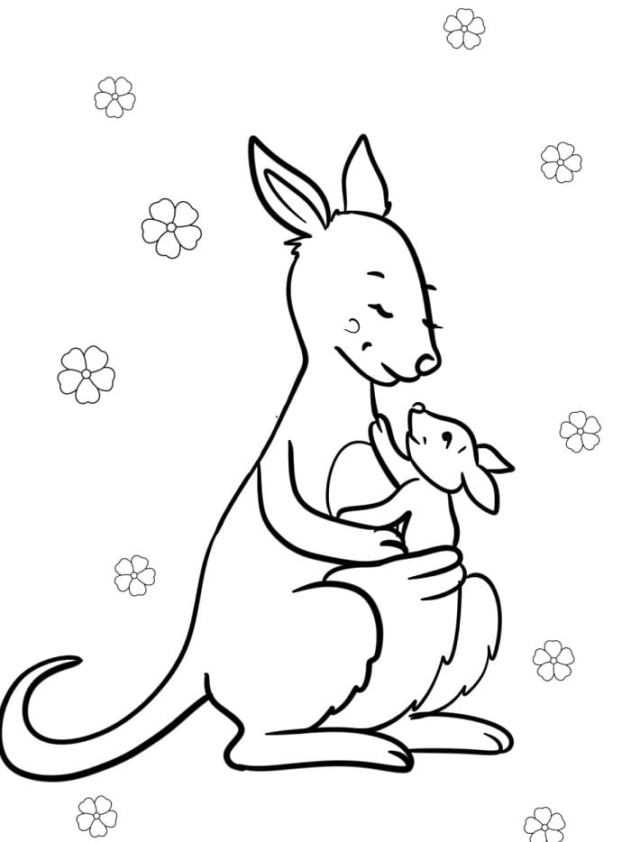 Klokan k Tisku omalovánka