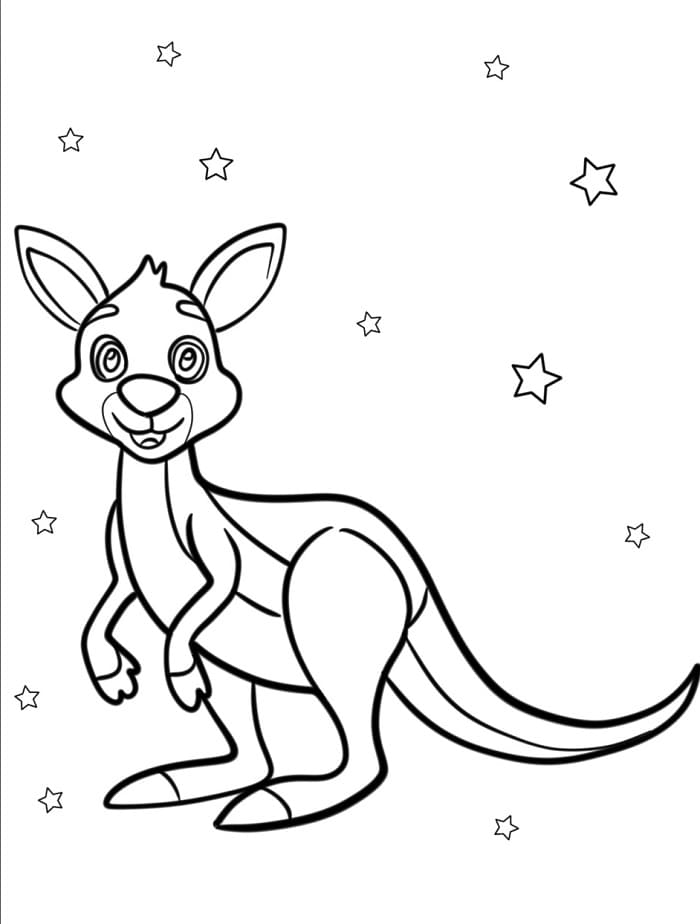 Klokan na Vymalování omalovánka