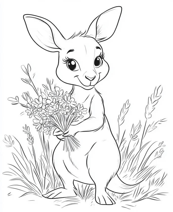 Klokan pro 5leté Děti omalovánka